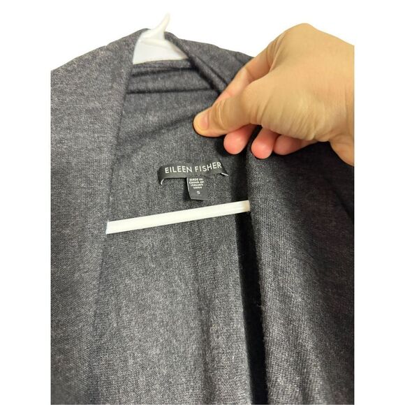 Eileen Fisher Dark Grey Cardigan Size Small - Picture 3 of 6